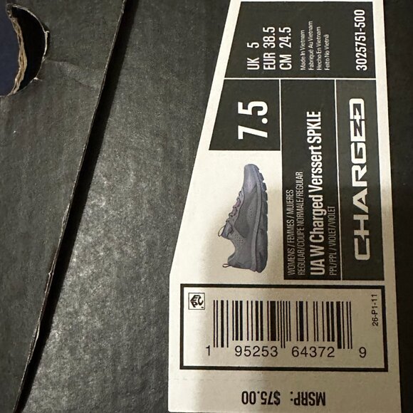 Womens `Under Armour Charged Verssert SPKLE size 7.5 - Picture 5 of 8